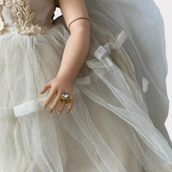 Madame Alexander Elise Bride 1958 16" Hard Plastic Head Torso Legs Vinyl Arms - Picture 4 of 14